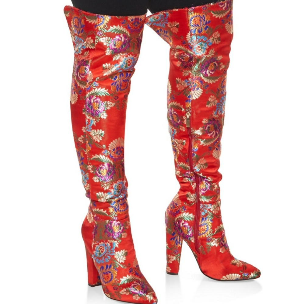 Floral Printed Boot